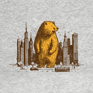 Big city bear. Don't be afraid, be more powerful T-Shirt